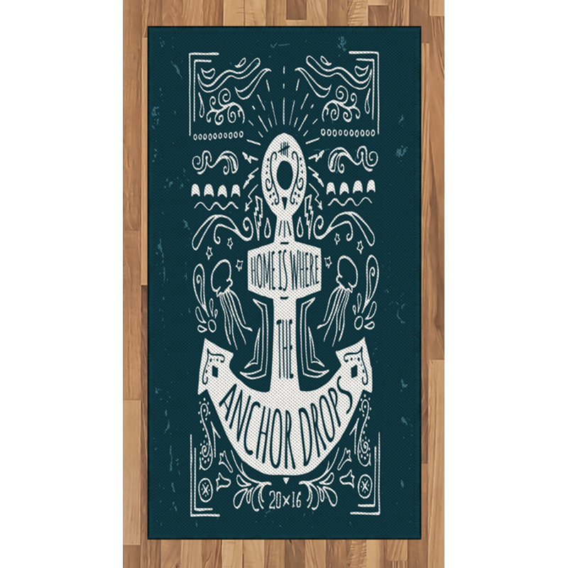 Tapis décoratif en fibres à haute densité Anchor, Rectangle 2 pi 7 po x 5 pi
