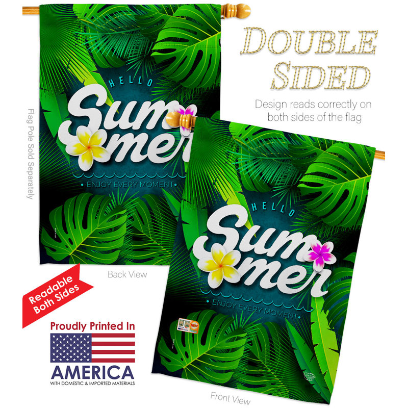 Double Sided 40'' H x 28'' W Polyester Flag Set