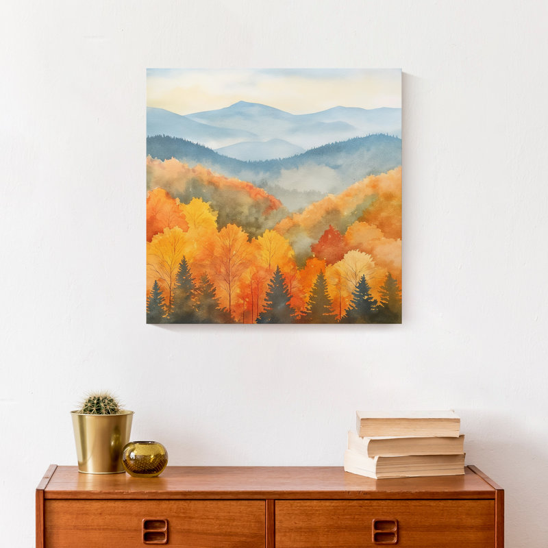 Fall Forest Landscape Canvas Print
