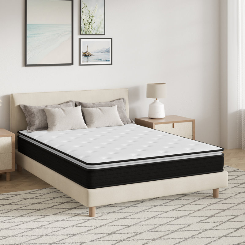 Matelas à plateau-coussin moelleux 8 po / 10 po / 12 po - Sleep by Wayfair ™, Grand lit, 8"