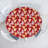 Ebern Designs Fruit Art Fitted Round TableclothTablecloth Raspberry and Multicolor 89569