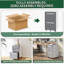 Armoire de base double en bois massif gris clair Shaker