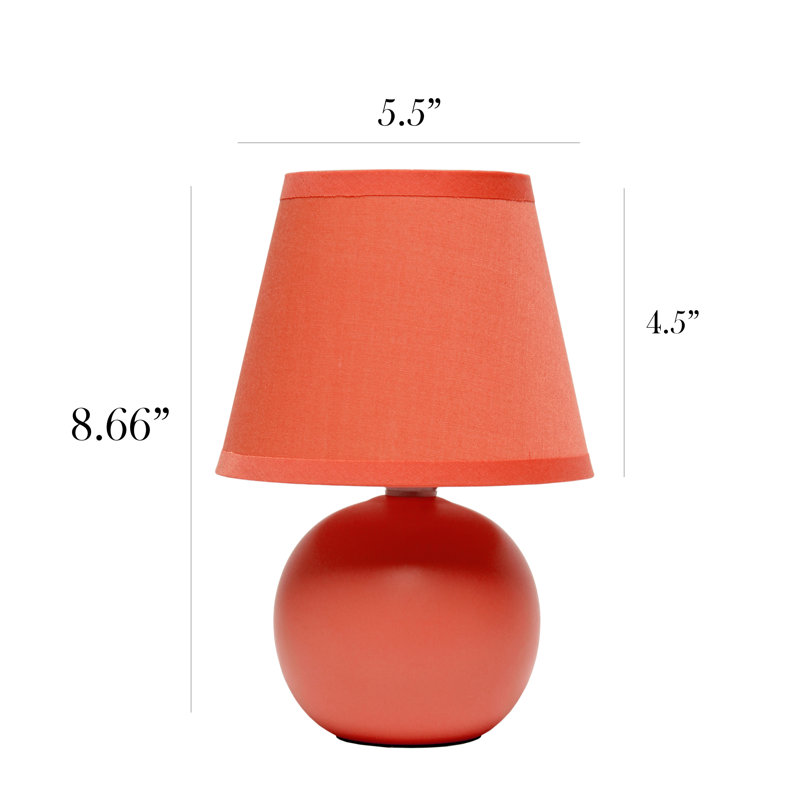 Amishi Ceramic Table Lamp, Orange