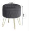 Berg 31.5Cm Velvet Round Storage Ottoman-792526463