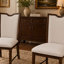 Ensemble de 2 chaises d'appoint de salle à manger Raam, coussins crème, brun cerise foncé