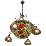 Tiffany Rosebush 10 - Light Chandelier