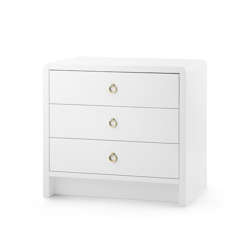 Bryant 3 - Drawer Nightstand, White