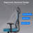 Ergonomic Office Chair, Mesh Desk Chair With Adjustable Lumbar Support And Headrest, Comfy Computer Chair With 3d Armrest Recling Swivel Chair For Home, Office, Study Room, Black & Navy