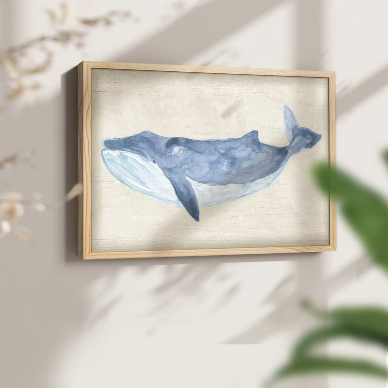 Baleine rustique II - reproduction encadrée - réarmable, Naturel, H 16 po x l 20 po