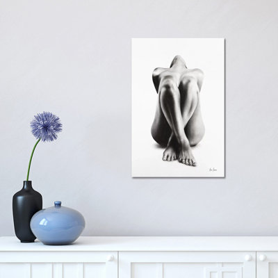 Nude Woman Charcoal Study 63 by Ashvin Harrison - Wrapped Canvas Painting