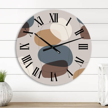 Bless international Trendy Colorful Organic Shape I Wall Clock