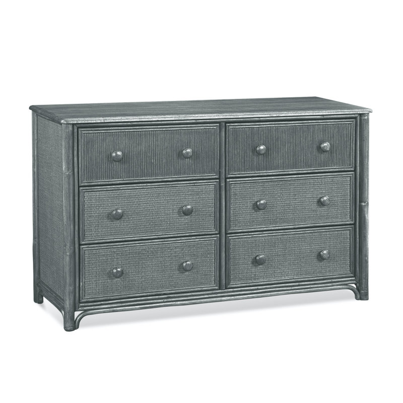 Commode double 6 tiroirs Summer Retreat, Nickel