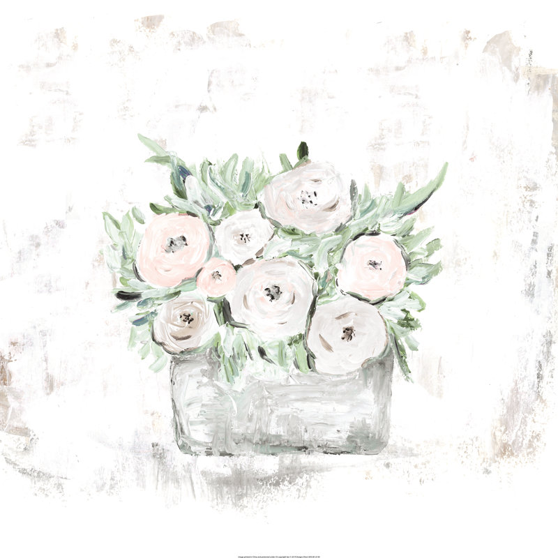Textured Flowers - Wrapped Canvas Painting, 76cm H x 76cm W x 3.8cm D