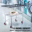 Galvanised Steel Laundry Cart with Wheels