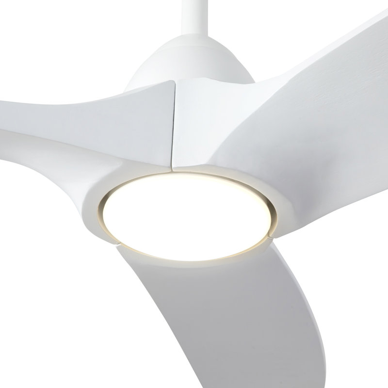 Baylor 60-in White dimmable dimmable LED Ceiling Fan