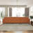 Neithen 109.5" Wide Mid Century Modern L-Shaped Vegan Leather Sofa & Chaise-1939442734