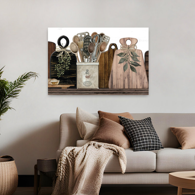 Planches à découper II, art contemporain rustique, H 32 po x l 48 po