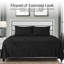 Ensemble de draps en jersey grand respirant en jersey 4 pièces | Toutes saisons, noir-293858942-386538472