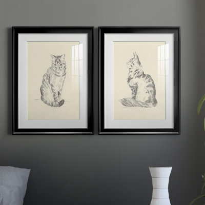 «House Cat I», reproduction encadrée de qualité supérieure - prête à être accrochée