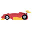 Lit plateforme simple pour voiture de course rouge avec roulettes, contreplaqué de haute qualité et rails latéraux pour plus de sécurité, expérience de sommeil confortable, taille 98,7 po x 41,7 po 26,5 po, assemblage nécessaire-472219268