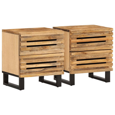 40cm W Steel Bedside Table