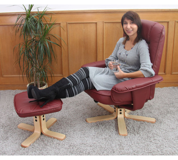 Relaxsessel Pacora mit verstellbarer Rückenlehne und Fußstütze aus Textilen