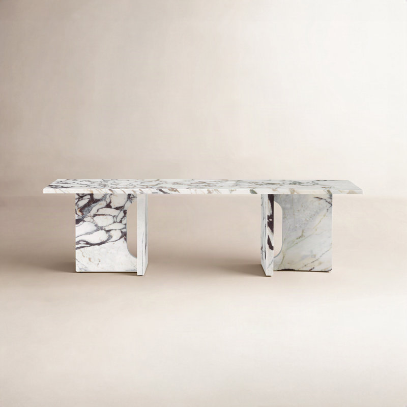 Androgyne Stone Coffee Table, Brown/Gray, Brown/Gray