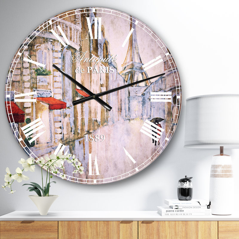 Horloge murale Swigart Love in Paris III, Petit