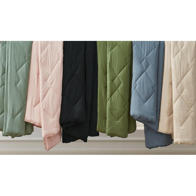 Olive Green Queen Microfiber Reversible Comforter Set
