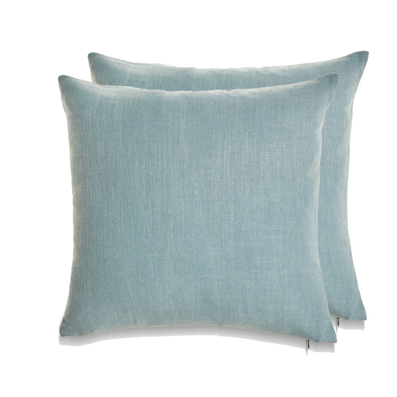 SEATTLE SOLID Cotton Blend Throw Pillow, Blue, Polyester