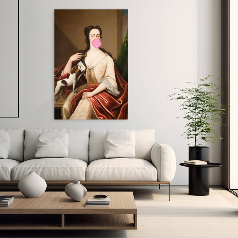 Art contemporain contemporain rétro, H 60 po x l 40 po
