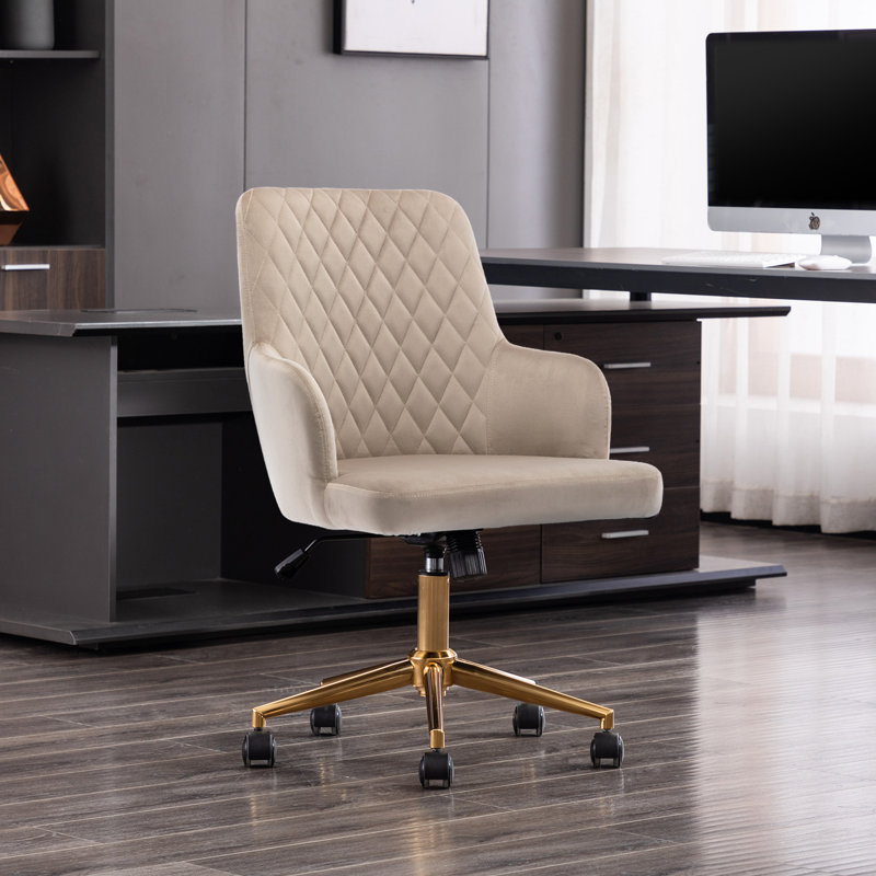 Velvet Task Chair, Khaki