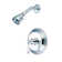 Vintage Pressure Balanced Shower Head and Valve with Porcelain Lever Handles