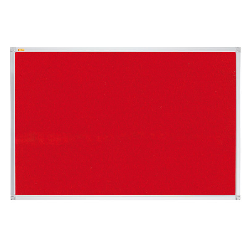 Felt Pin X-tra!Line® Wall Mounted Bulletin Board, 45cm H x 60cm W x 3cm D, Red
