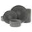 Gibson Elite Solana Coast 12 Piece Stoneware Reactive Glaze (Service for 4) Ceramic Plates and Bowls Modern Shape Embossed Dinnerware Set-112297025
