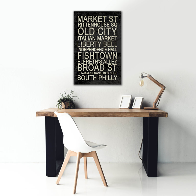 «Philly» par Erin Clark, art mural sur toile, H 40 po x l 26 po x P 1,5 po