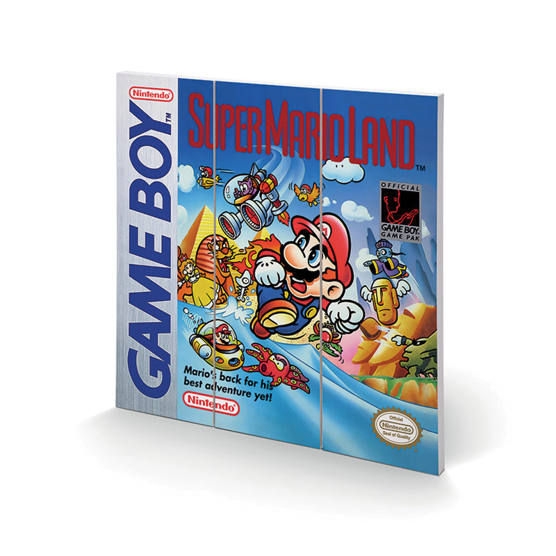 Super Mario Land by Gameboy - No Frame Print on Wood