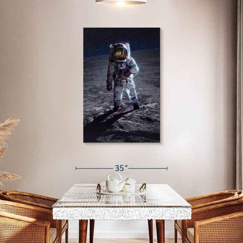 Oberle Apollo 11 Moonlanding, 45" H x 30" W