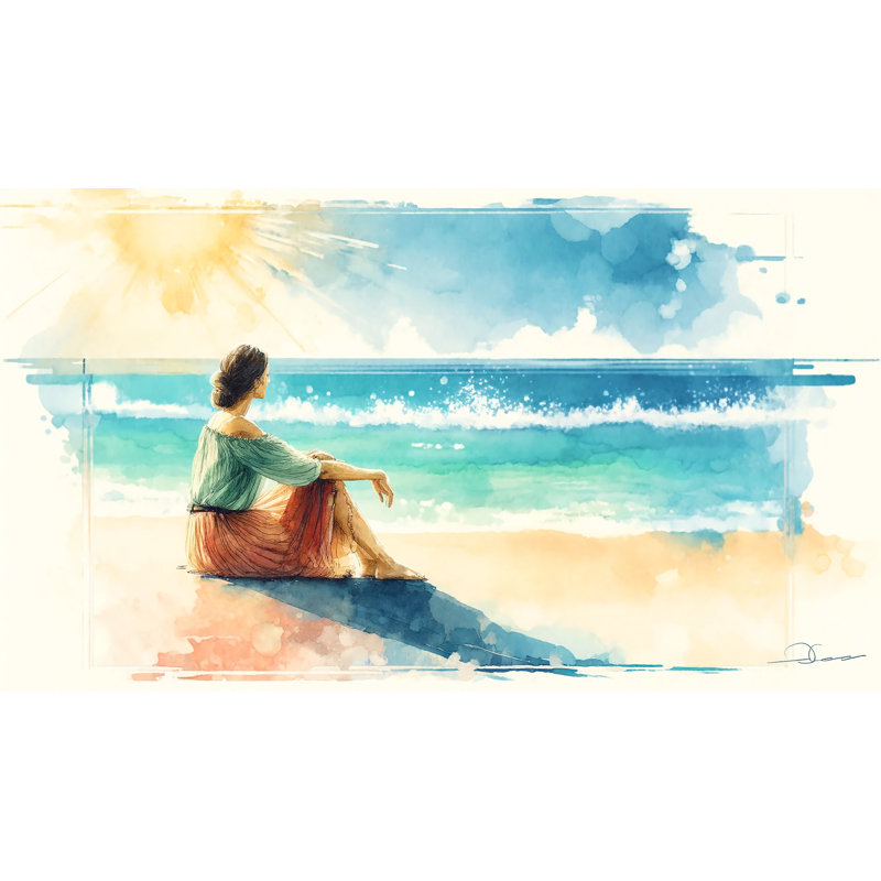 Art mural sur toile Sunlit Serenity, H 20 po x l 35 po