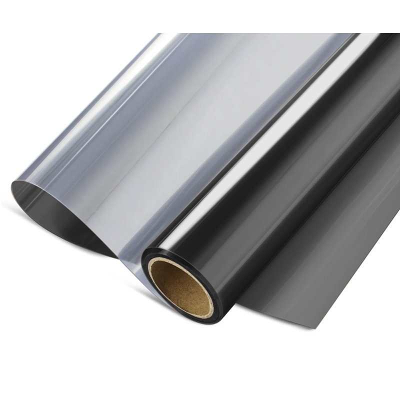 Adhésif décoratif pour fenêtre One Way, H 35,4 po x l 97,5 po, Noir/argenté