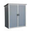 Armoire de rangement extérieure en résine imperméable 5X3ft avec portes verrouillables pour vélos et meubles de patio-108963565