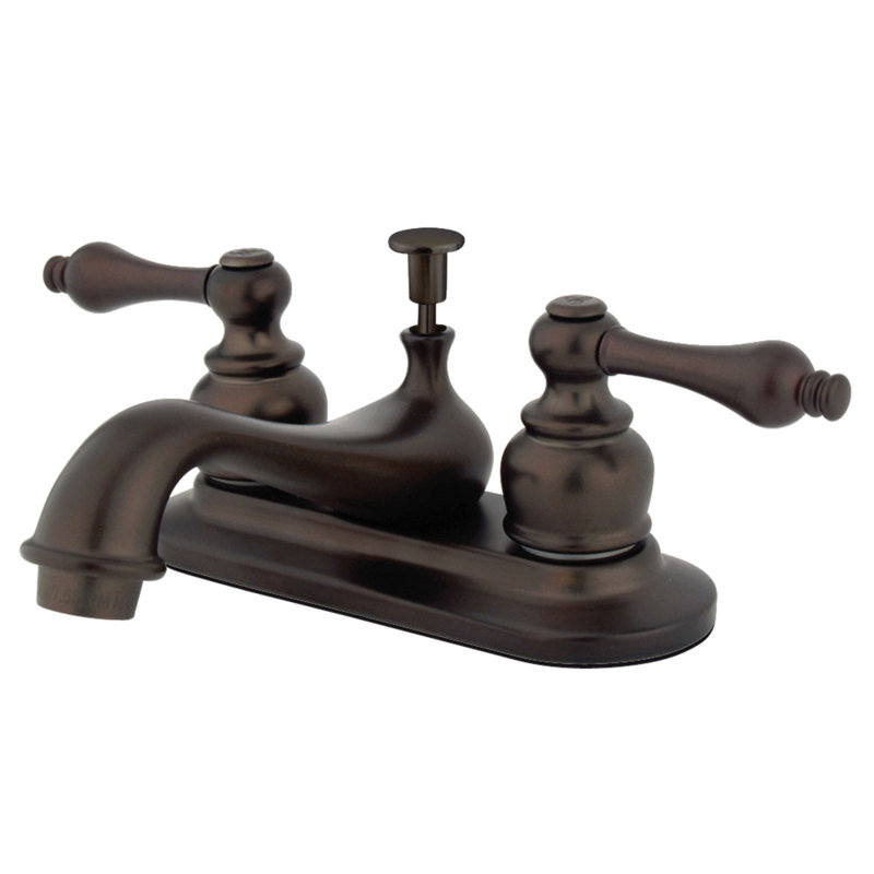 Robinet pour salle de bain avec ensemble de drain central à Restoration, Bronze huilé