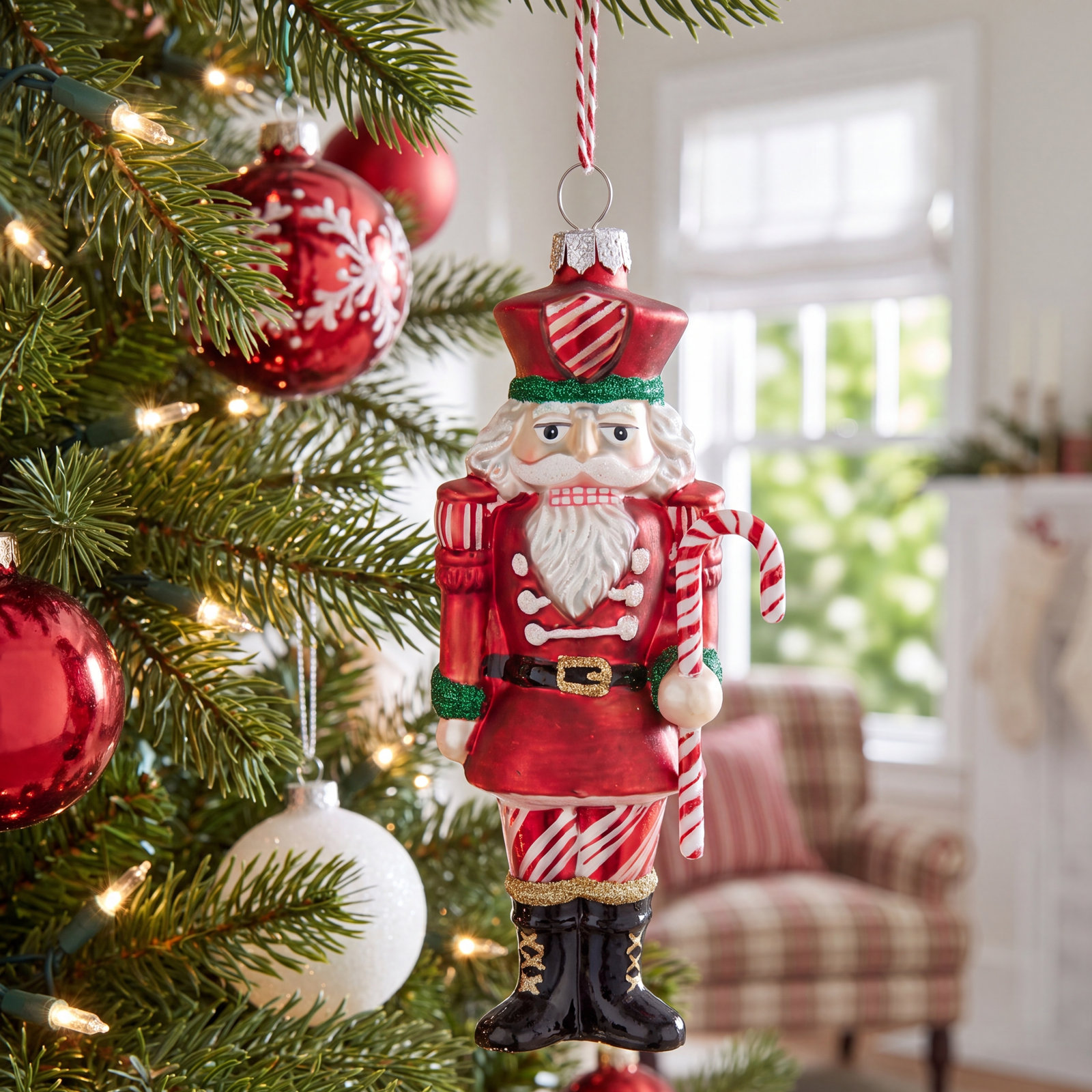 6" Glass Holiday Ornament