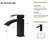Matt Black 6.83" Single Handle Bathroom Faucet, - Water Supply, Mid Arc Spout, Stain , Ss304 Build, Ceramic Cartridge, Deck Mounted Design Faucet With Handle, Finish, Approved, Surface, And-121679405