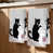 brossage de chat noir