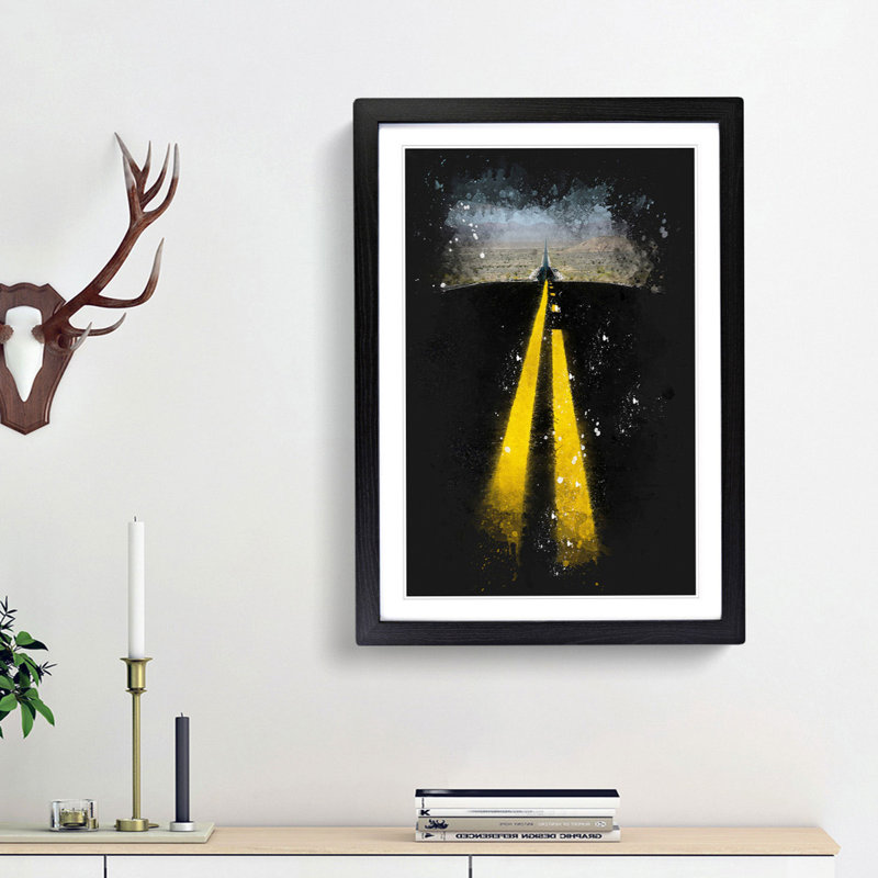 Horizon Of Nevada Paint Splash - Picture Frame Graphic Art, Black Framed, 33cm H x 24cm W x 2cm D