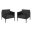 Chaise club d'extérieur en aluminium 2 pièces