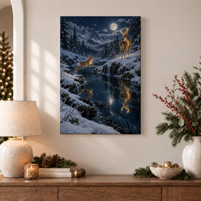 Art mural sur toile Glowing Deer