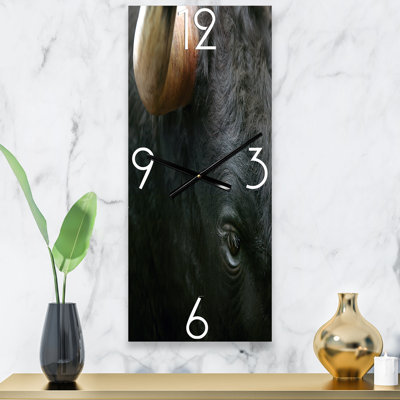 Horloge murale Fighting Bull Head