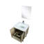 Rustique 24 po Meuble-lavabo large avec comptoir en quartz blanc, robinet et miroir mural pour un élégant comptoir de salle de bain-156236527